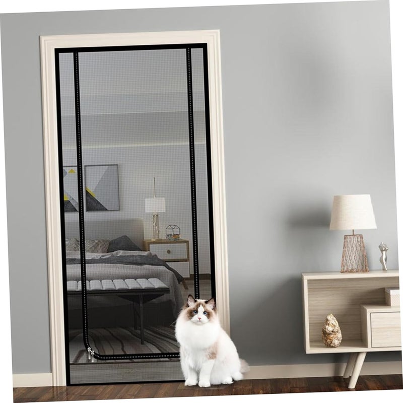 SUPVOX Dog Screen Door Zipper Heavy-Duty Pet Mesh Door Curtain for Cats and Dogs Easy Installation Mesh Trim Keeps Pets Secure Indoors - Image 5