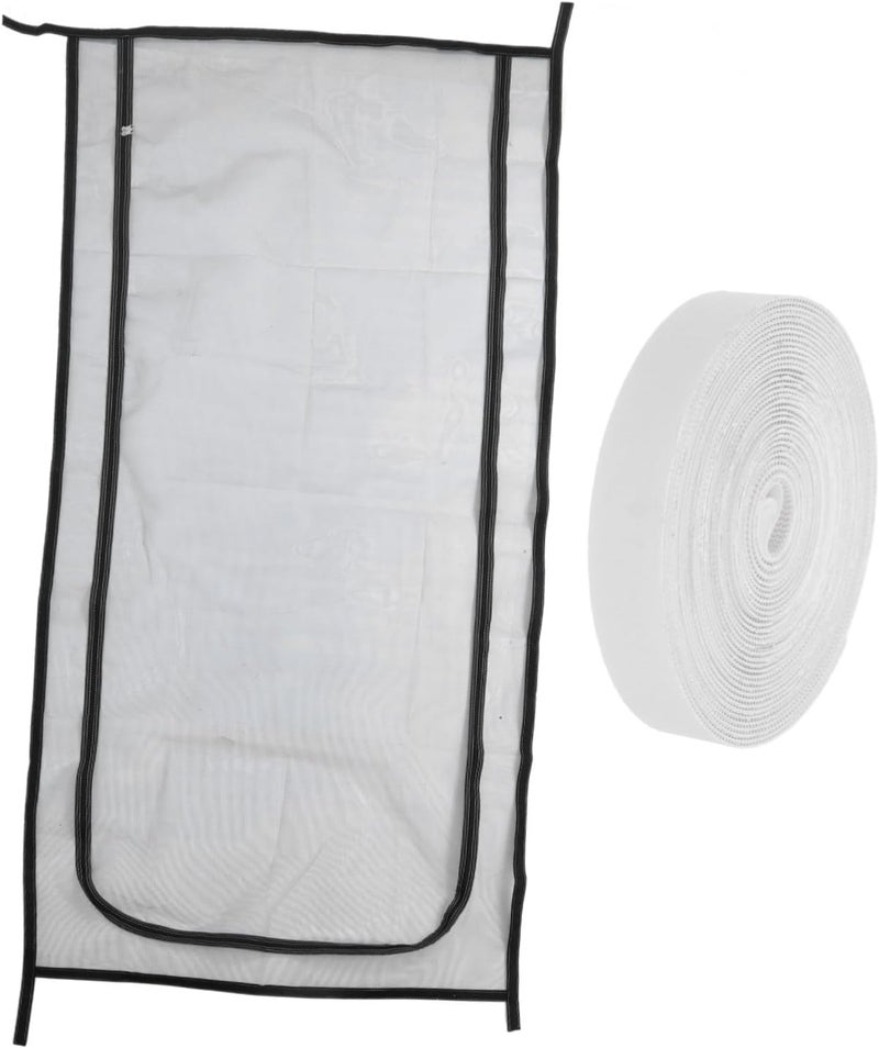 SUPVOX Dog Screen Door Zipper Heavy-Duty Pet Mesh Door Curtain for Cats and Dogs Easy Installation Mesh Trim Keeps Pets Secure Indoors - Image 1