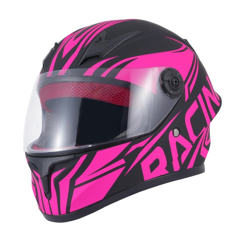 TTMiku Kids Full Face Motorcycle Helmet DOT Approved Child ATV Dirt Bike Electric Bike 4Wheeler Quad GoKart Street Racing Helmet for Boys Girls Pink Large - Image 2