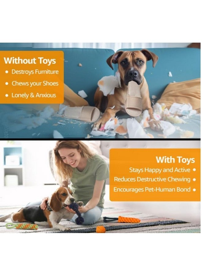 بت مجموعة ألعاب قطنية للحيوانات الأليفة، ألعاب تفاعلية للحيوانات الأليفة، ألعاب مضغ للكلاب غير سامة وصديقة للبيئة من القطن بعقدة حبل - Image 3