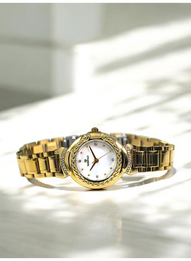 فاندر بلو ساعة يد انيقة رسمية للنساء انالوج بعقارب وحركة كوارتز من الستانلس ستيل ومقاومة للماء - Image 2