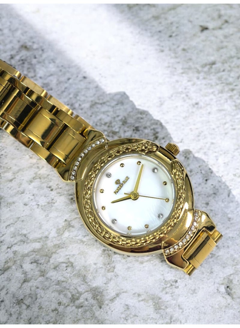 فاندر بلو ساعة يد انيقة رسمية للنساء انالوج بعقارب وحركة كوارتز من الستانلس ستيل ومقاومة للماء - Image 4