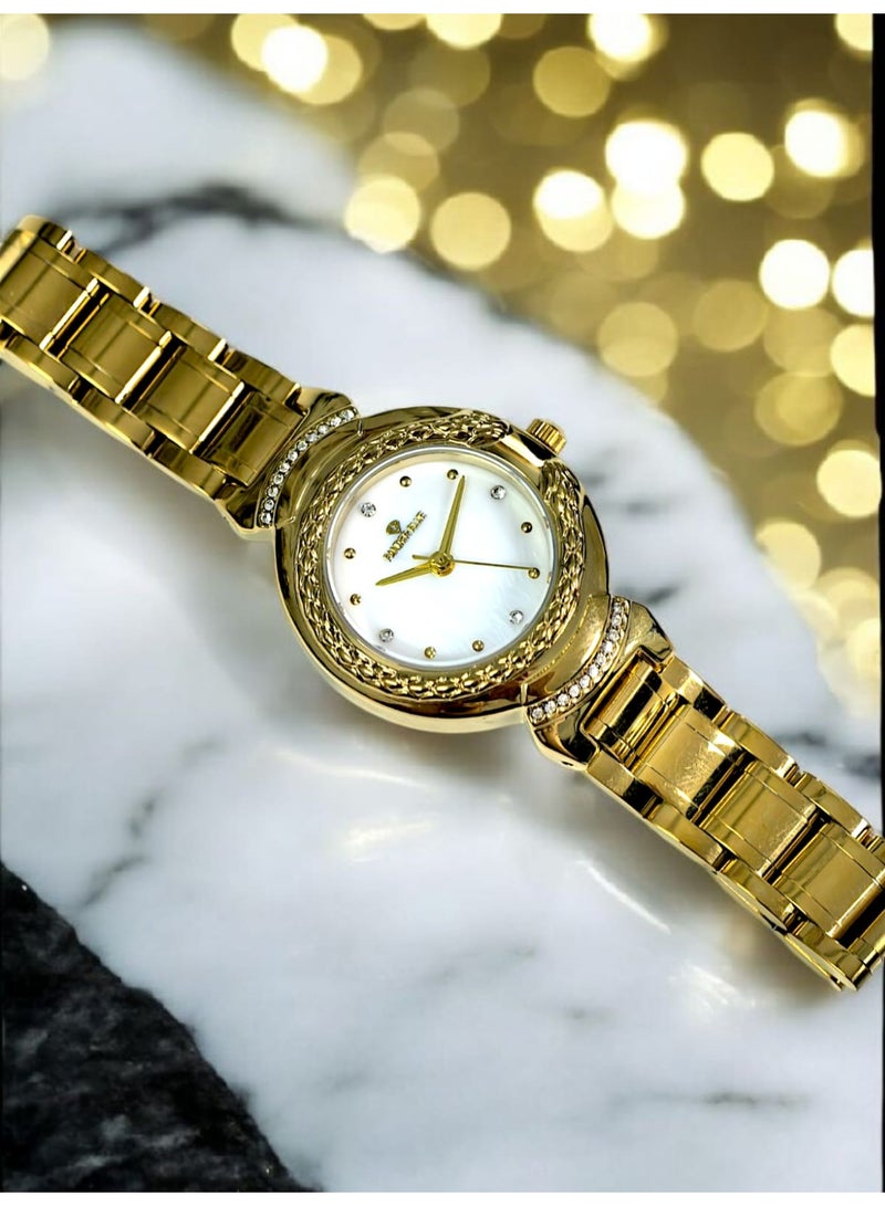 فاندر بلو ساعة يد انيقة رسمية للنساء انالوج بعقارب وحركة كوارتز من الستانلس ستيل ومقاومة للماء - Image 3