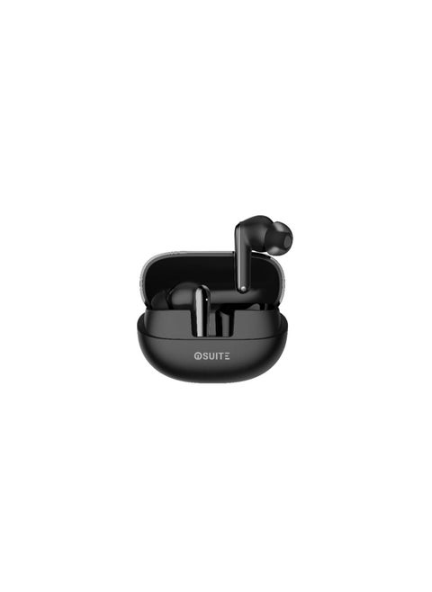 Lite Buds are True Wireless Stereo (TWS) Bluetooth earbuds featuring Active Noise Cancellation (ANC) and Environmental Noise Cancellation (ENC) with dual microphones include a wireless charging case - Black - BTW77