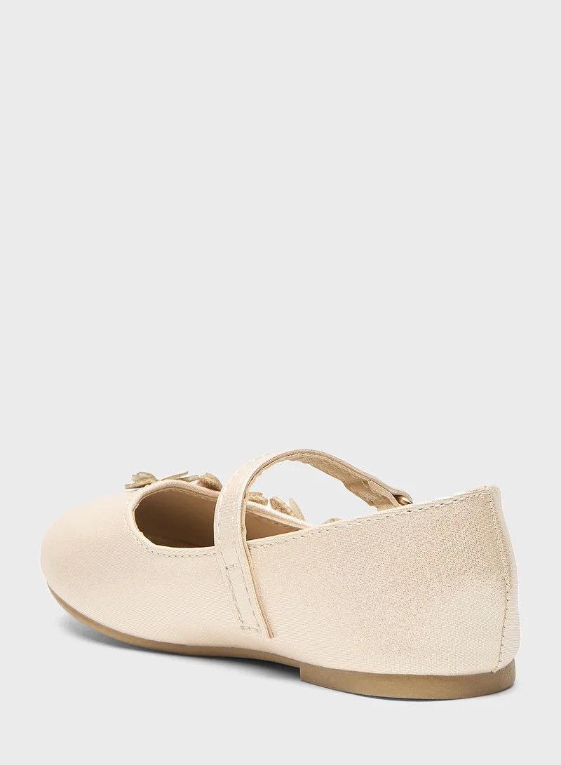 shoexpress Kids Velcro Butterfly Detail Ballerinas