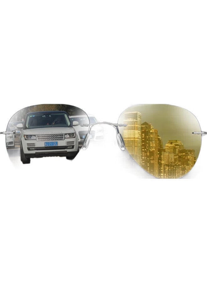 Bertha Ultra-Light Color-Changing Sunglasses Men'S Day And Night Dual-Use Eyewear Uv Protection Polarized Sunglasses Women'S Trend - Image 1