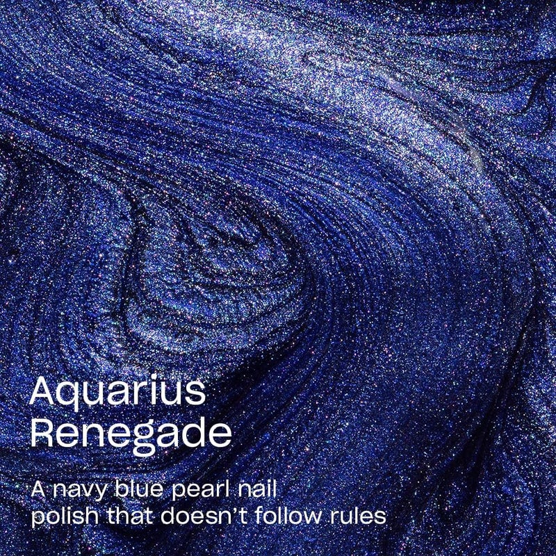 OPI Nail Lacquer Aquarius Renegade | Opaque Dark Blue Pearl Chip Resistant Nail Polish | Big Zodiac Energy Collection - Image 2