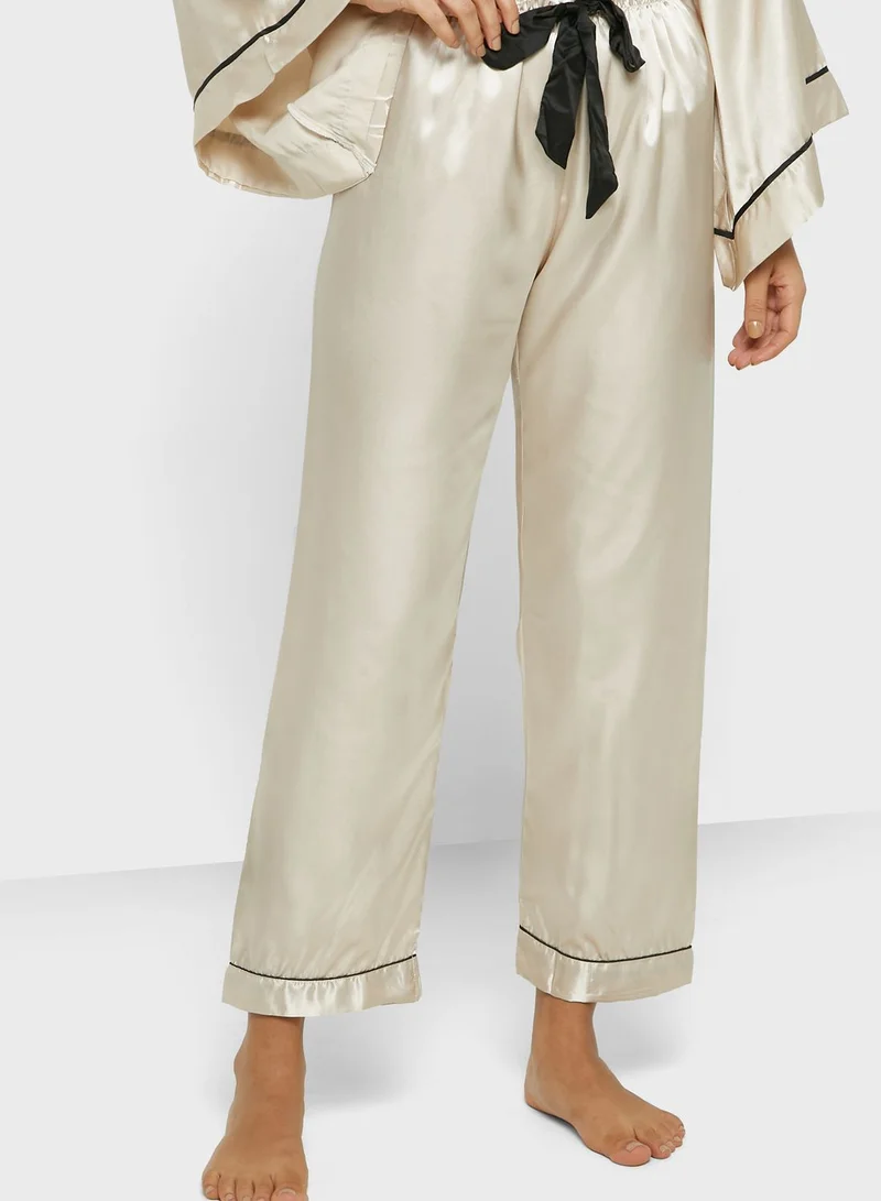 ELLA Contrast Trim Pyjama Pants Set
