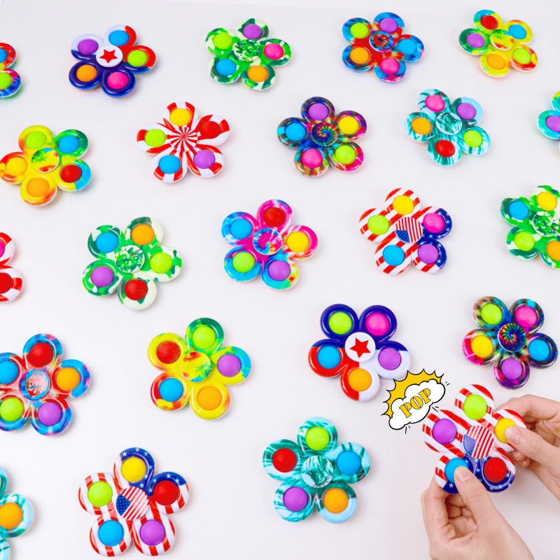 FODYNE 30Pcs Fidget Spinner Pop Fidget Toys Bulk For Adults  Fidget Toys For Kids 8-12 3-5  Adhd Autism Fidgets For Teens Toddler  Sensory Fidget Toys Pack For Party Favors Goodie Bag Stuffers - Image 1