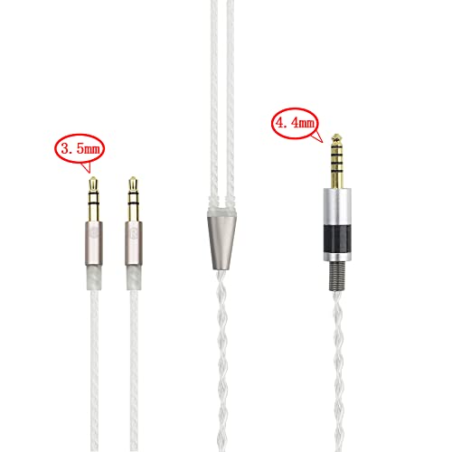 ABLET 44mm Balanced Cable Replacement Upgrade Cable 6N OCC Copper Single Crystal Silver Plated Cord Compatible with Hifiman Sundara Ananda Arya HE400SE HE4XX HE400i Headphone 2x35mm Version - Image 3