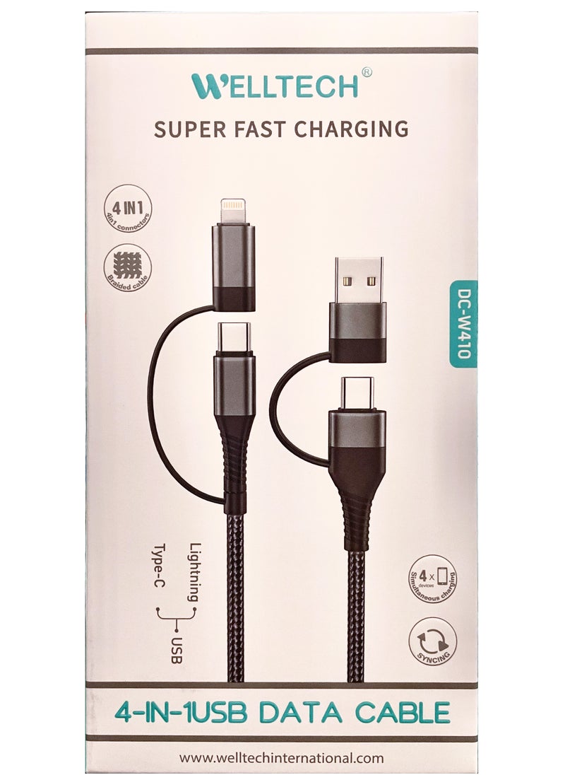 WELLTECH - 4-in-1 Super Fast Charging Cable - Image 1