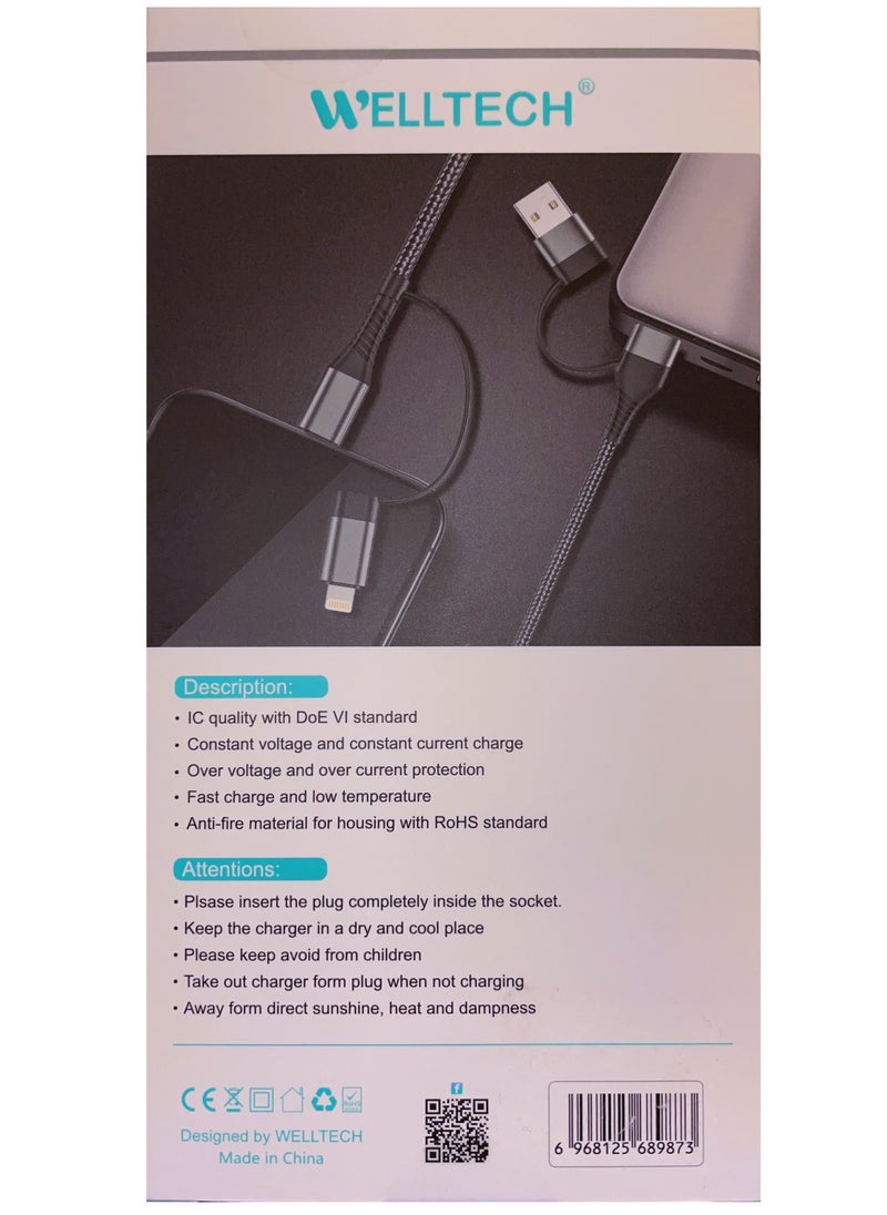 WELLTECH - 4-in-1 Super Fast Charging Cable - Image 1