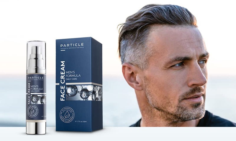 Particle 6-in-1 Face Cream for Men, Menâ€™s Daily Hydrating Moisturizer with Vitamin C, Jojoba Oil, Vitamin E & Hyaluronic Acid, Skin Care Routine, Healthy Skin Support, Pack of 1, 1.7 FL OZ - Image 1