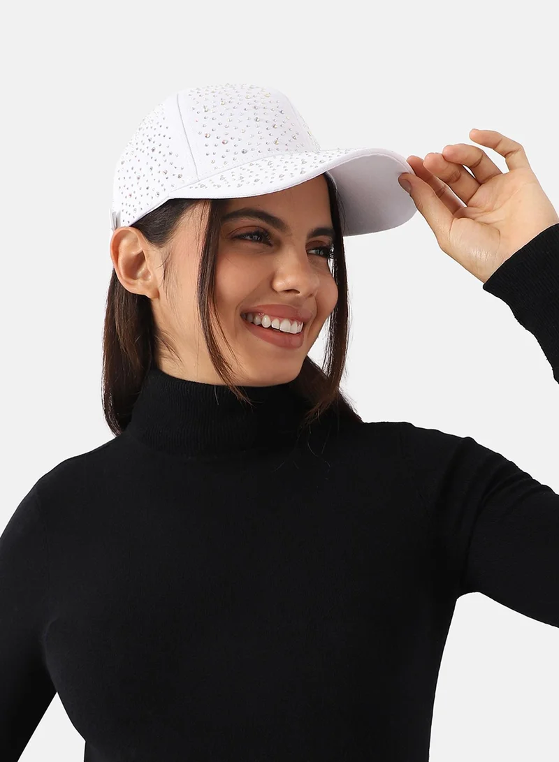 Haute Sauce All Over Embellished Baseball Cap - White