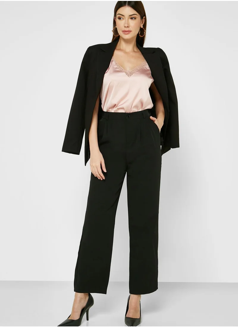 ELLA Front Pleat Wide Leg Pants