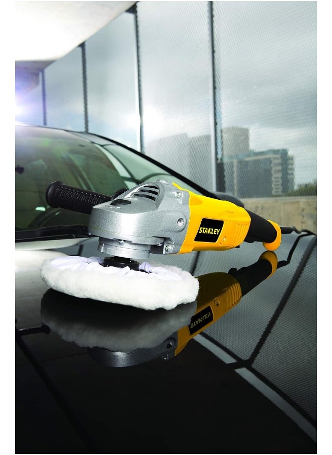 Stanley - Stanley Polisher 1300W  Black Yellow  180 Mm  Stgp1318K-B5 - Image 1