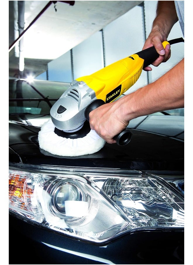 Stanley - Stanley Polisher 1300W  Black Yellow  180 Mm  Stgp1318K-B5 - Image 1