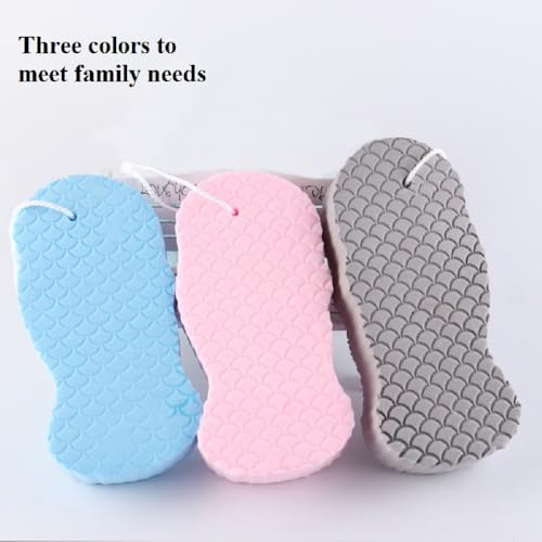 MULPG Magic Exfoliating Bath Sponge,3D Super Soft Exfoliating Bath Sponge,Remover Dead Skin for Adults Children and Women,Reusable (3 PCS-Blue+Pink+Gray) - Image 2