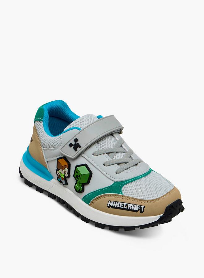 MINECRAFT Boys Hook and Loop Ankle Sneakers - Image 1