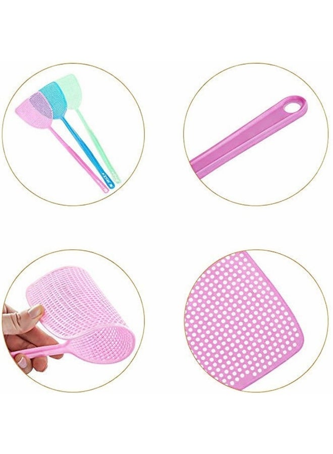 6PCS Plastic Fly Swatter Set with Long Handles, Durable Flexible Manual Fly Swatters for Indoor & Outdoor Use, Reusable Lightweight Insect Swatter for Home, Kitchen, Office, Garden & Camping, Assorted Colors, Easy Grip Pest Control Tool - Image 4