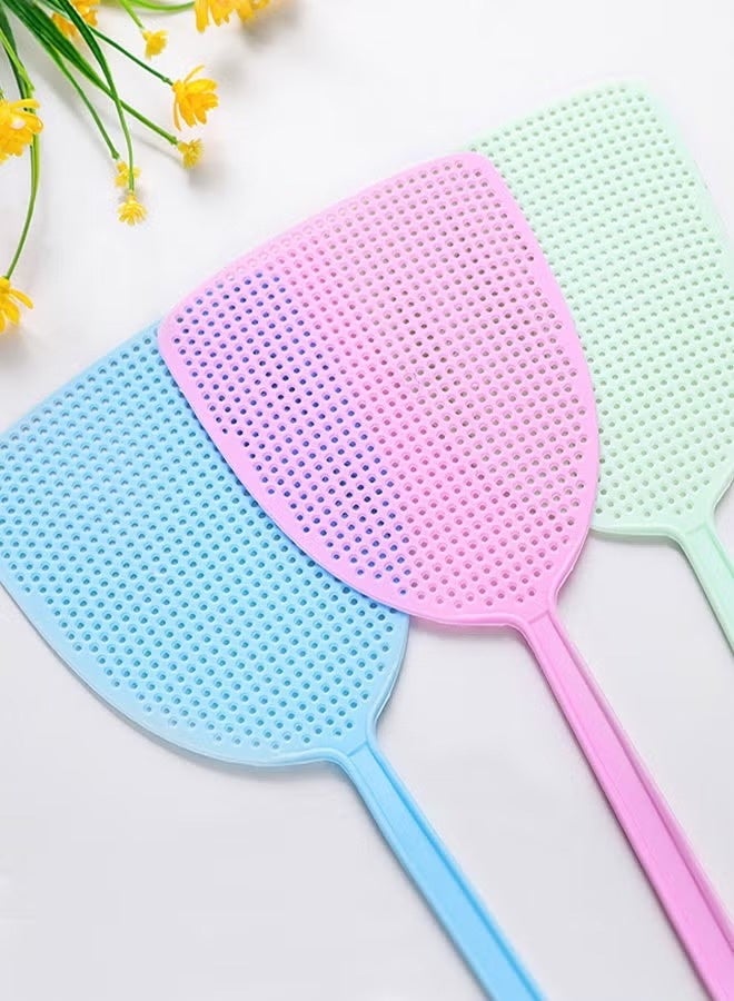 6PCS Plastic Fly Swatter Set with Long Handles, Durable Flexible Manual Fly Swatters for Indoor & Outdoor Use, Reusable Lightweight Insect Swatter for Home, Kitchen, Office, Garden & Camping, Assorted Colors, Easy Grip Pest Control Tool - Image 2