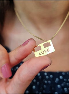 Hamsa.ae 18K Pure Gold Love Design Pendant Necklace  - Image 2