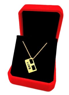 Hamsa.ae 18K Pure Gold Love Design Pendant Necklace  - Image 3