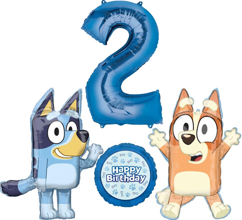 Anagram Bluey and Bingo 2nd Birthday Party Supplies Balloon Bouquet Decorations - Image 3