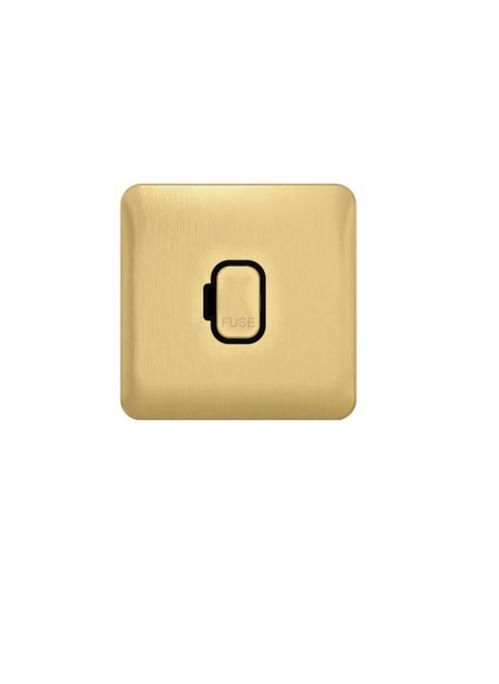 Schneider Electric Schneider Electric GGBL5000BSBS Lisse - Unswitched FCU - 13A Satin Brass with Black Interior  - Image 1