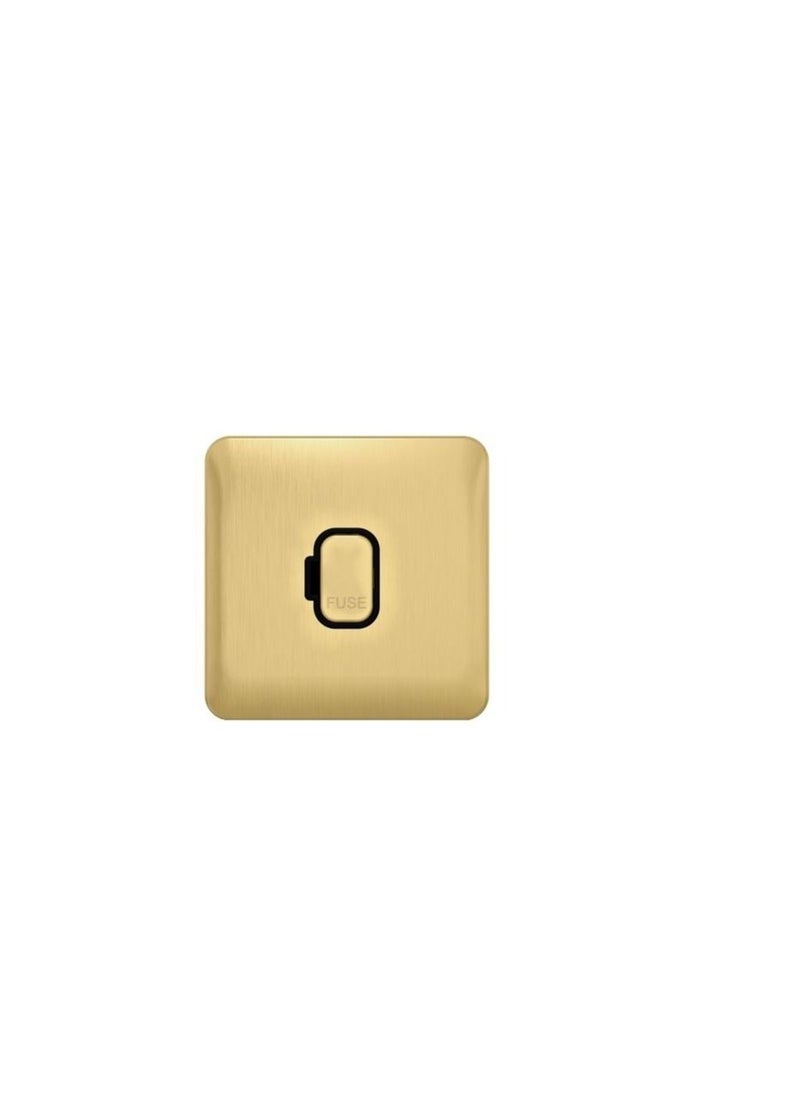 Schneider Electric Schneider Electric GGBL5000BSBS Lisse - Unswitched FCU - 13A Satin Brass with Black Interior  - Image 3