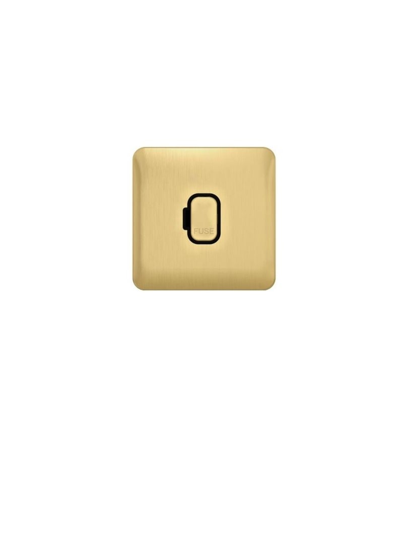 Schneider Electric Schneider Electric GGBL5000BSBS Lisse - Unswitched FCU - 13A Satin Brass with Black Interior  - Image 2