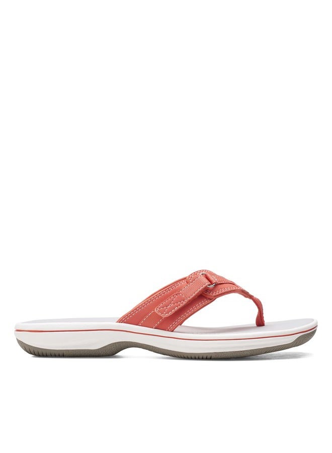 clarks Women's Breeze Sea Flip-Flop, Bright Coral Synthetic, 39 EU - Image 2