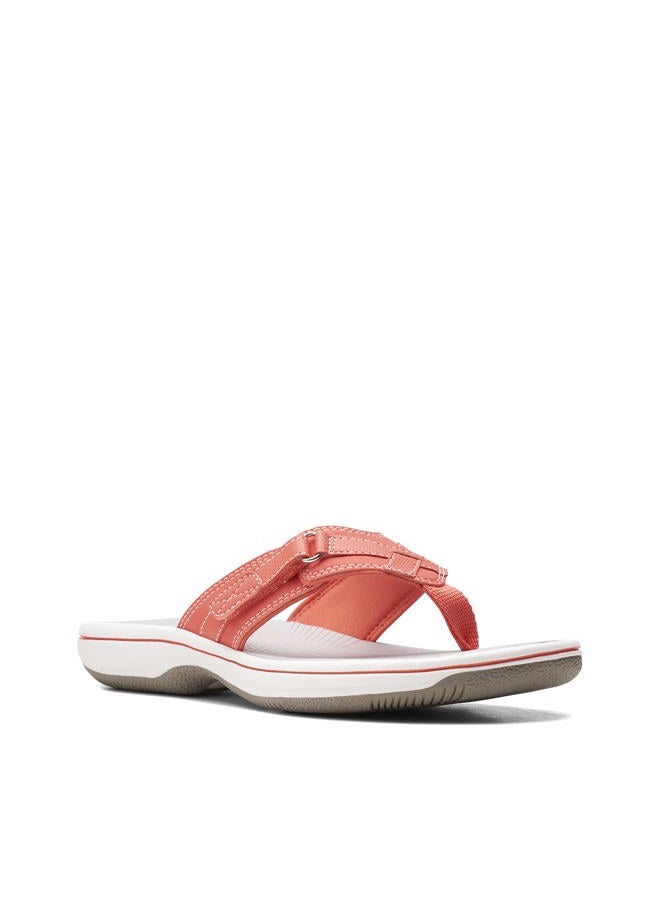 clarks Women's Breeze Sea Flip-Flop, Bright Coral Synthetic, 39 EU - Image 3