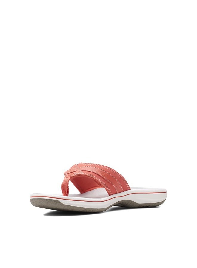clarks Women's Breeze Sea Flip-Flop, Bright Coral Synthetic, 39 EU - Image 5
