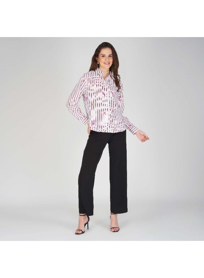 Linelle Soft Crepe Ladies Shirt – Collar Neck and Full Sleeves - Image 3