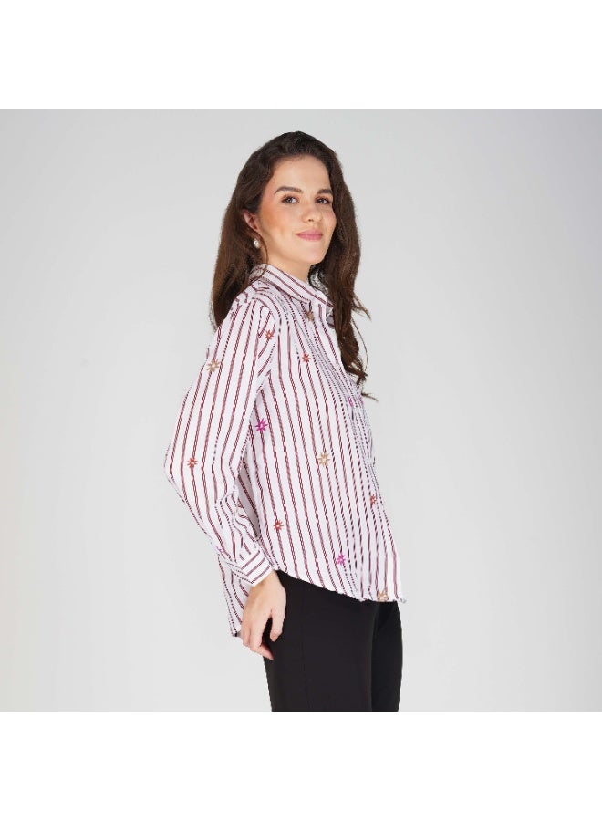 Linelle Soft Crepe Ladies Shirt – Collar Neck and Full Sleeves - Image 4