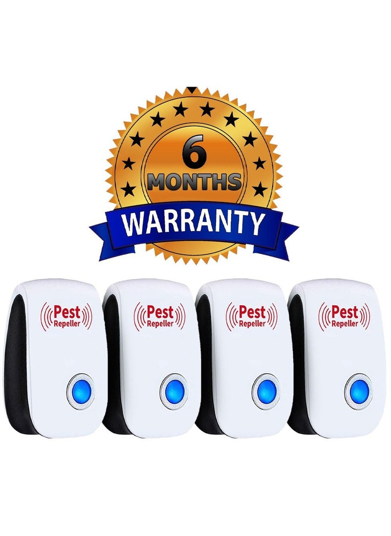 CATANES 4 Pack Of Ultrasonic Pest Repeller Plug in Insects Electronic Pest Repellent Rodent Repellent Indoor Pest Control for Home Kitchen Office With 6 Months Warranty  - Image 1