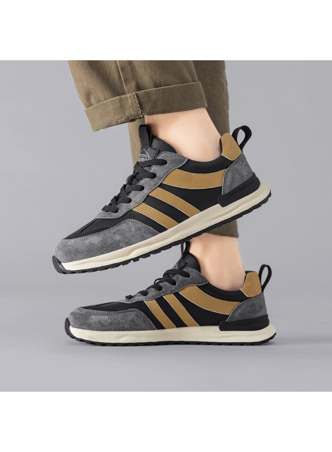CARTELO Patchwork Pigskin】versatile Men's Retro Casual Shoes With Breathable Mesh And Hollow Design, Sports Casual Shoes For Men - Image 5
