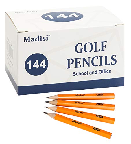 Madisi Golf #2 HB Half Pencils, 3.5" Mini Pre-Sharpened, 144 Count - Image 1