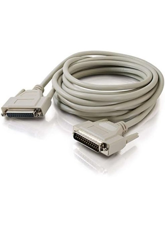 C2G C2G/Cables To Go Legrand - C2G DB25 M/F RS232 Serial Extension Cable with Male and Female DB25 Connectors, Beige PC Extension Cable, 10 Foot Serial Port Cable, 1 Count, C2G 02656  - Image 2
