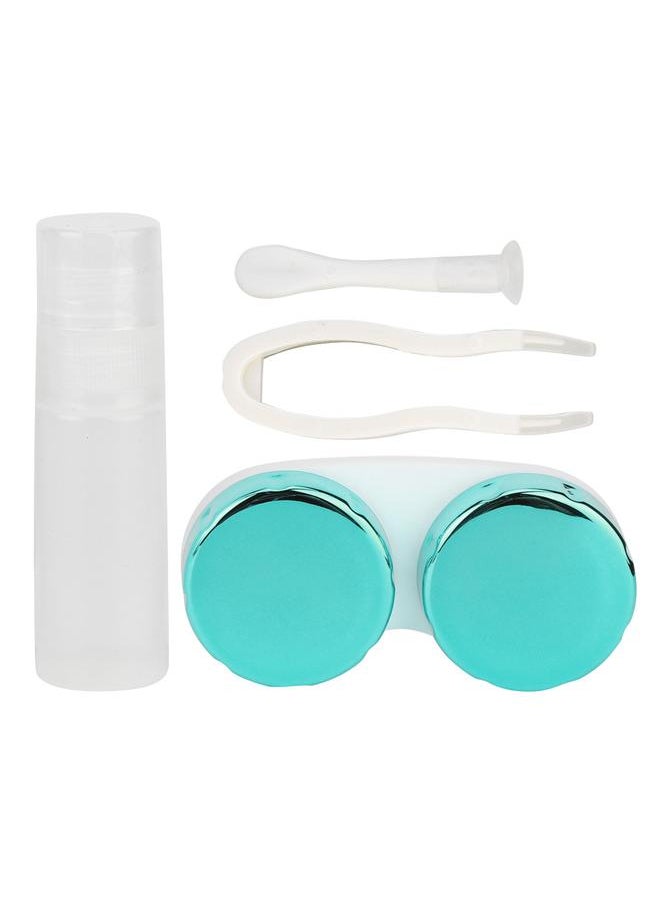 Thoraya Portable Round Shape Plastic Contact Lenses Storage Box Case Container Holder (Green)  - Image 3