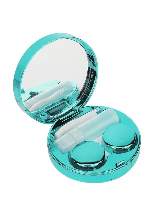 Thoraya Portable Round Shape Plastic Contact Lenses Storage Box Case Container Holder (Green)  - Image 2