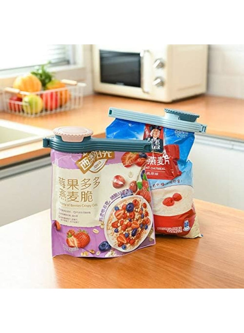 SYOSI Food Bag Sealing Clips with Pour Spout - 2 Pack Airtight Storage Clamps for Cereal/Dog Food/Flour/Snacks, Reusable Bag Sealers for Pantry & Kitchen (Large) - Image 4