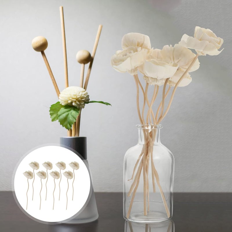 woobles 8pcs Rattan Reed Diffuser Sticks Flower Shaped Oil Diffuser Sticks Essential Oil Diffuser Sticks Refill for Home Fragrance - Image 3