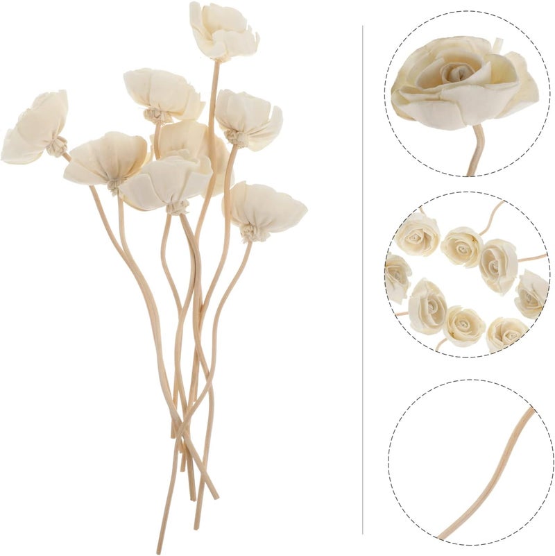 woobles 8pcs Rattan Reed Diffuser Sticks Flower Shaped Oil Diffuser Sticks Essential Oil Diffuser Sticks Refill for Home Fragrance - Image 4