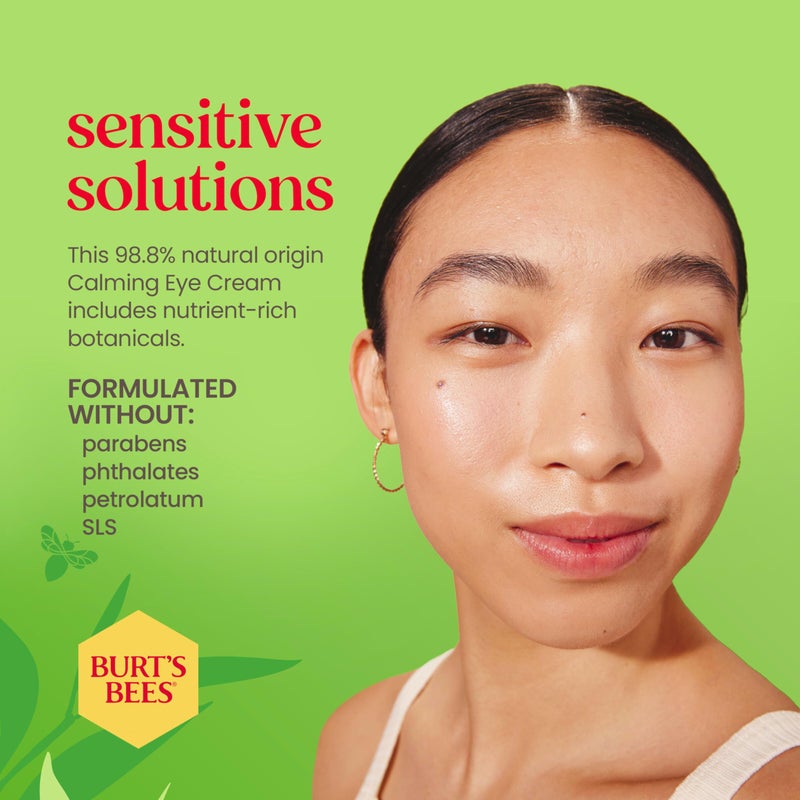 Burt's Bees Calming Eye Cream With Aloe and Rice Milk, Moisturizes Without Causing Redness or Irritation, 98.7 Percent Natural Origin Skin Care, 0.5 oz. Bottle - Image 5