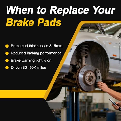 ALADICHE Front Rear Brake Pads Compatible with 2006-2009 Land Rover Range Rover,for 2006-2009 Range Rover Sport,for 2005-2009 Land Rover LR3 (D1098 D1099) - Image 5