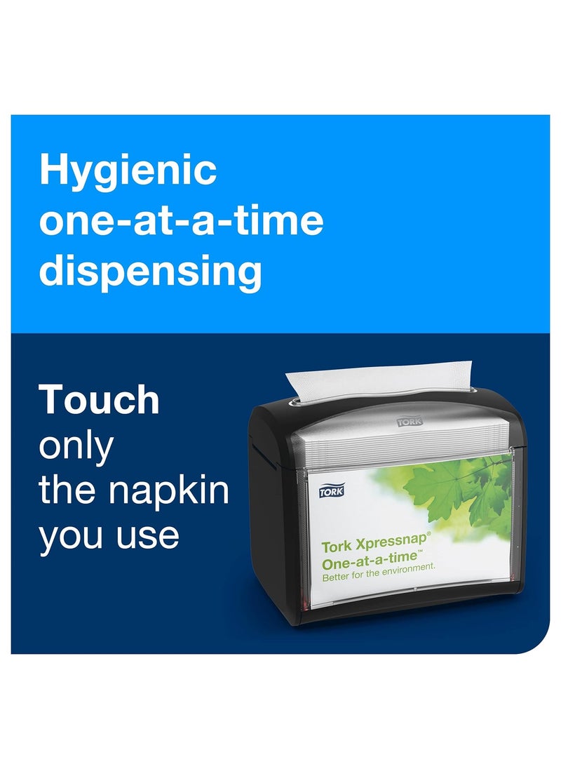 Tork Tork Xpressnap Tabletop Napkin Dispenser Black Oneatatime Dispensing Hygienic Durable Design 1 Pack x 1 Dispenser 6232100  - Image 4
