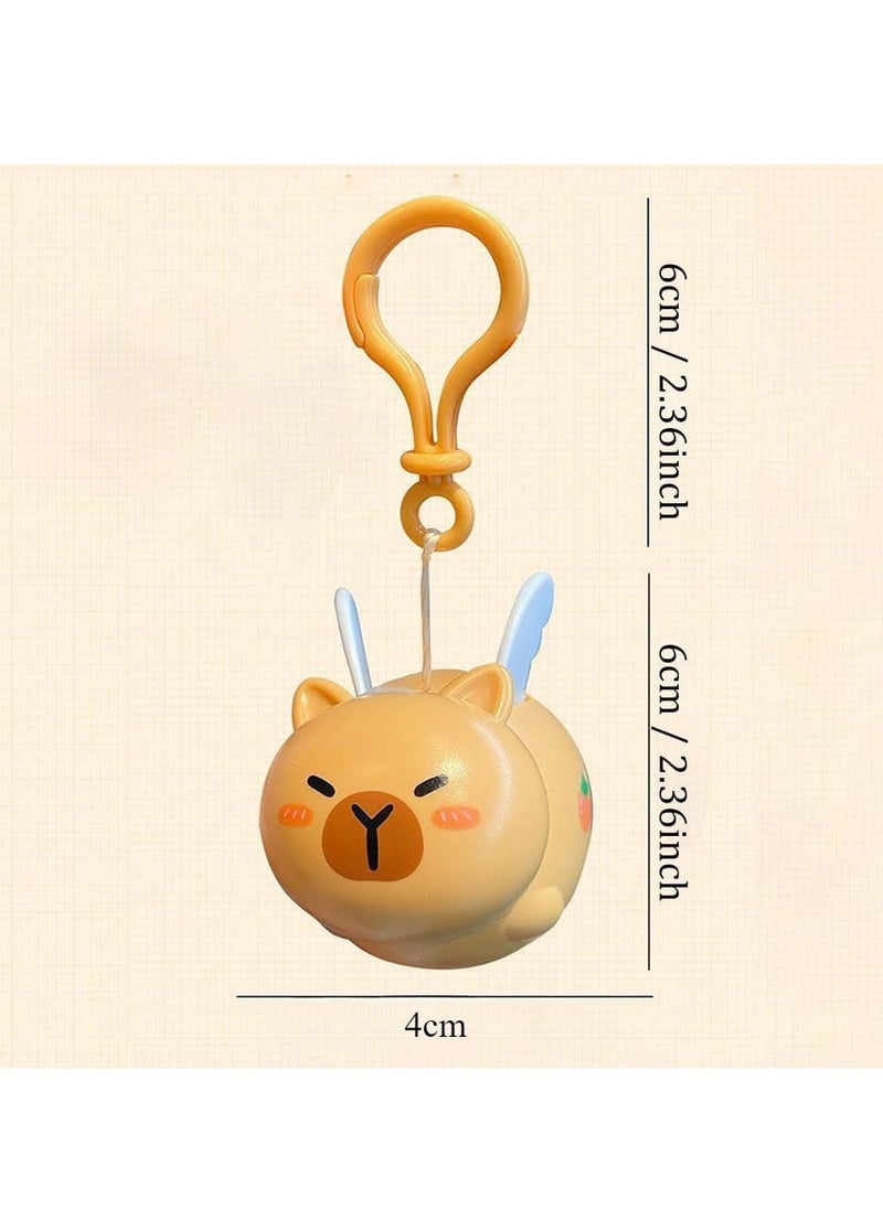 Generic Funny Pull-String Flying Capybara Keychain,Pullback String Flying Backpack Pendant Charms,Car Hanging Pendant  - Image 5