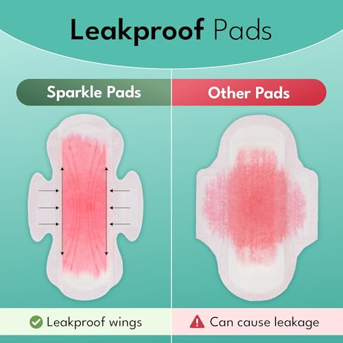 Sparkle Bamboo Ultra Thin Pads XL| Plant Based Sanitary Pads for Women | 100% Rash-Free sanitary napkins | Leak-Proof | Organic Pads | Period Pad Softer than Cotton Sanitary Pads | Heavy Absorbency | XL, 24 Count - Image 3